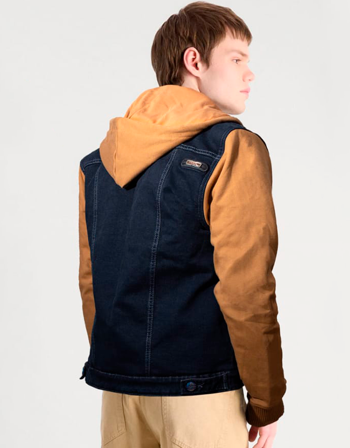 Jacket Jahuay Blue C/ Manga Franela C/ Camello y Peluche Camello