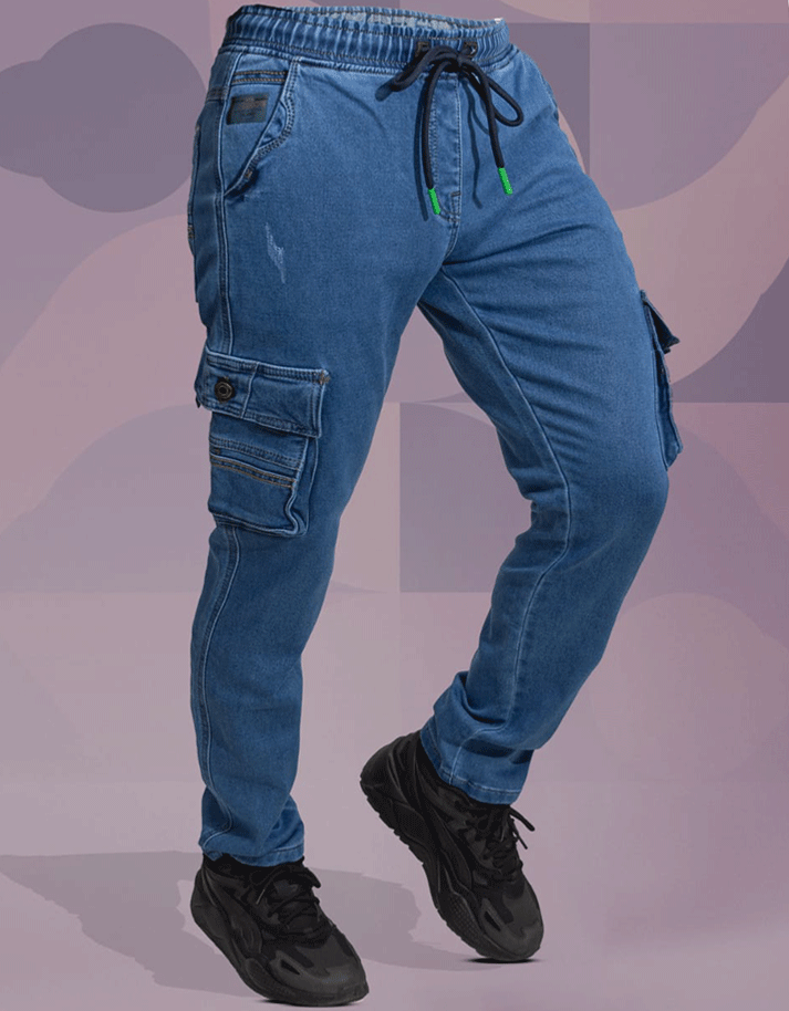 Yeu Jeans Jogger Cargo Semipitillo